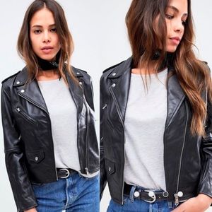 levi's relaxed leather moto jacket